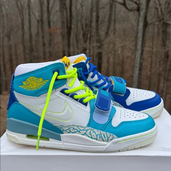 Air Jordan Legacy 312 Mid Blue White Men’s Size 7 Nike Sneakers - Picture 2 of 12